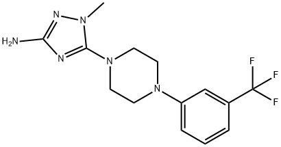 1-METHYL-5-(4-[3-(TRIFLUOROMETHYL)PHENYL]PIPERAZINO)-1H-1,2,4-TRIAZOL-3-AMINE Struktur