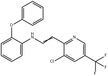 N-(2-[3-CHLORO-5-(TRIFLUOROMETHYL)-2-PYRIDINYL]VINYL)-2-PHENOXYANILINE Struktur