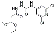 N1-(2,6-DICHLORO-4-PYRIDYL)-2-(3,3-DIETHOXYPROPANOYL)HYDRAZINE-1-CARBOXAMIDE Struktur