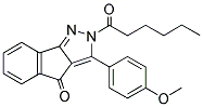 2-HEXANOYL-3-(4-METHOXYPHENYL)INDENO[3,2-C]PYRAZOL-4-ONE Struktur