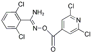 O1-[(2,6-DICHLORO-4-PYRIDYL)CARBONYL]-2,6-DICHLOROBENZENE-1-CARBOHYDROXIMAMIDE Struktur