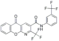 5-OXO-2-(TRIFLUOROMETHYL)-N-[3-(TRIFLUOROMETHYL)PHENYL]-5H-CHROMENO[2,3-B]PYRIDINE-3-CARBOXAMIDE Struktur