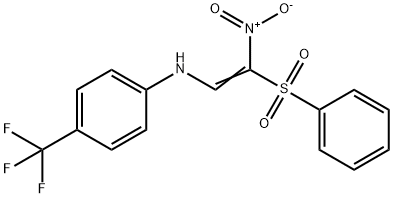 N-[2-NITRO-2-(PHENYLSULFONYL)VINYL]-4-(TRIFLUOROMETHYL)ANILINE Struktur