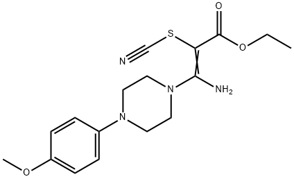 ETHYL 3-AMINO-2-(CYANOSULFANYL)-3-[4-(4-METHOXYPHENYL)PIPERAZINO]ACRYLATE Struktur