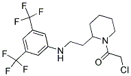 2-CHLORO-1-(2-(2-[3,5-DI(TRIFLUOROMETHYL)ANILINO]ETHYL)PIPERIDINO)ETHAN-1-ONE Struktur