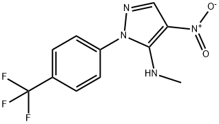 N-METHYL-4-NITRO-1-[4-(TRIFLUOROMETHYL)PHENYL]-1H-PYRAZOL-5-AMINE Struktur