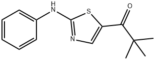 1-(2-ANILINO-1,3-THIAZOL-5-YL)-2,2-DIMETHYL-1-PROPANONE Struktur