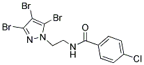 N1-[2-(3,4,5-TRIBROMO-1H-PYRAZOL-1-YL)ETHYL]-4-CHLOROBENZAMIDE Struktur