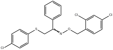 2-[(4-CHLOROPHENYL)SULFANYL]-1-PHENYL-1-ETHANONE O-(2,4-DICHLOROBENZYL)OXIME Struktur