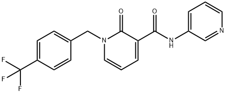 2-OXO-N-(3-PYRIDINYL)-1-[4-(TRIFLUOROMETHYL)BENZYL]-1,2-DIHYDRO-3-PYRIDINECARBOXAMIDE Struktur