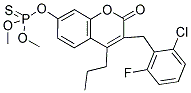 3-(2-CHLORO-6-FLUOROBENZYL)-7-[(DIMETHOXYPHOSPHOROTHIOYL)OXY]-4-PROPYL-2H-CHROMEN-2-ONE Struktur