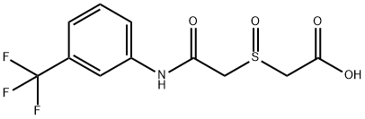 2-((2-OXO-2-[3-(TRIFLUOROMETHYL)ANILINO]ETHYL)SULFINYL)ACETIC ACID Struktur