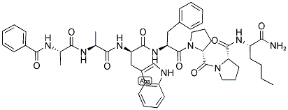 BZ-ALA-ALA-D-TRP-PHE-D-PRO-PRO-NLE-NH2 Struktur