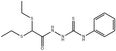 2-[2,2-BIS(ETHYLSULFANYL)ACETYL]-N-PHENYL-1-HYDRAZINECARBOTHIOAMIDE Struktur