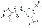 N4-[3,5-DI(TRIFLUOROMETHYL)PHENYL]-5-CHLORO-1,3-DIMETHYL-1H-PYRAZOLE-4-SULFONAMIDE Struktur