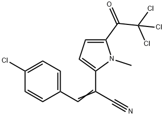 3-(4-CHLOROPHENYL)-2-[1-METHYL-5-(2,2,2-TRICHLOROACETYL)-1H-PYRROL-2-YL]ACRYLONITRILE Struktur