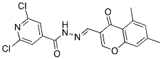 N'4-[(5,7-DIMETHYL-4-OXO-4H-CHROMEN-3-YL)METHYLIDENE]-2,6-DICHLOROPYRIDINE-4-CARBOHYDRAZIDE Struktur