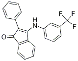 2-PHENYL-3-((3-(TRIFLUOROMETHYL)PHENYL)AMINO)INDEN-1-ONE Struktur