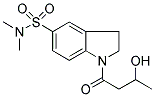 5-(DIMETHYLAMINOSULPHONYL)-2,3-DIHYDRO-1-(3-HYDROXYBUTANOYL)-(1H)-INDOLE Struktur