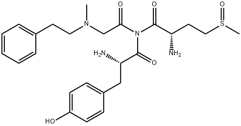 H-TYR-D-MET(O)-GLY-N-ME-PHENYLETHYLAMIDE Struktur