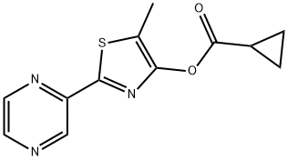 5-METHYL-2-(2-PYRAZINYL)-1,3-THIAZOL-4-YL CYCLOPROPANECARBOXYLATE Struktur