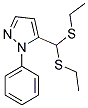 5-[BIS(ETHYLSULFANYL)METHYL]-1-PHENYL-1H-PYRAZOLE Struktur