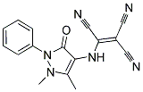 2-((2,3-DIMETHYL-5-OXO-1-PHENYL-3-PYRAZOLIN-4-YL)AMINO)ETHENE-1,1,2-TRICARBONITRILE Struktur