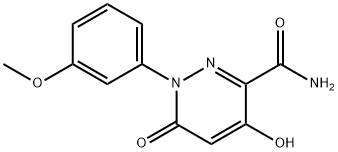 4-HYDROXY-1-(3-METHOXYPHENYL)-6-OXO-1,6-DIHYDRO-3-PYRIDAZINECARBOXAMIDE Struktur