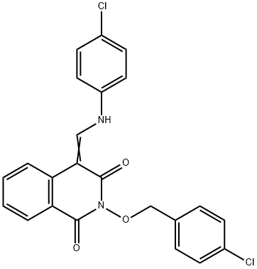 4-[(4-CHLOROANILINO)METHYLENE]-2-[(4-CHLOROBENZYL)OXY]-1,3(2H,4H)-ISOQUINOLINEDIONE Struktur