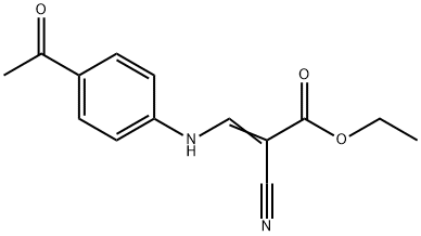 ETHYL 3-((4-ACETYLPHENYL)AMINO)-2-CYANOPROP-2-ENOATE Struktur