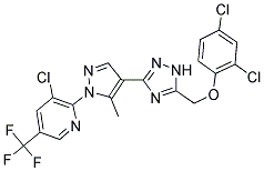 (3-(1-[3-CHLORO-5-(TRIFLUOROMETHYL)-2-PYRIDINYL]-5-METHYL-1H-PYRAZOL-4-YL)-1H-1,2,4-TRIAZOL-5-YL)METHYL 2,4-DICHLOROPHENYL ETHER Struktur