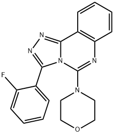 3-(2-FLUOROPHENYL)-5-MORPHOLINO[1,2,4]TRIAZOLO[4,3-C]QUINAZOLINE Struktur