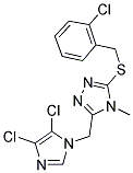 3-[(2-CHLOROBENZYL)THIO]-5-[(4,5-DICHLORO-1H-IMIDAZOL-1-YL)METHYL]-4-METHYL-4H-1,2,4-TRIAZOLE Struktur