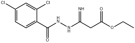 ETHYL 3-[2-(2,4-DICHLOROBENZOYL)HYDRAZINO]-3-IMINOPROPANOATE Struktur