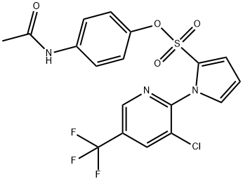 4-(ACETYLAMINO)PHENYL 1-[3-CHLORO-5-(TRIFLUOROMETHYL)-2-PYRIDINYL]-1H-PYRROLE-2-SULFONATE Struktur