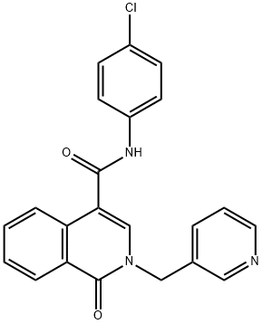 N-(4-CHLOROPHENYL)-1-OXO-2-(3-PYRIDINYLMETHYL)-1,2-DIHYDRO-4-ISOQUINOLINECARBOXAMIDE Struktur