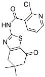 N-(5,5-DIMETHYL-7-OXO(4,5,6-TRIHYDROBENZOTHIAZOL-2-YL))(2-CHLORO(3-PYRIDYL))FORMAMIDE Struktur