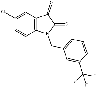 5-CHLORO-1-[3-(TRIFLUOROMETHYL)BENZYL]-1H-INDOLE-2,3-DIONE Struktur