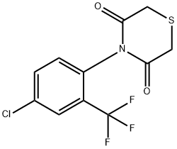 4-[4-CHLORO-2-(TRIFLUOROMETHYL)PHENYL]-3,5-THIOMORPHOLINEDIONE Struktur