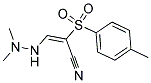 3-((DIMETHYLAMINO)AMINO)-2-((4-METHYLPHENYL)SULFONYL)PROP-2-ENENITRILE Struktur