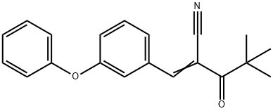 2-(2,2-DIMETHYLPROPANOYL)-3-(3-PHENOXYPHENYL)PROP-2-ENENITRILE Struktur