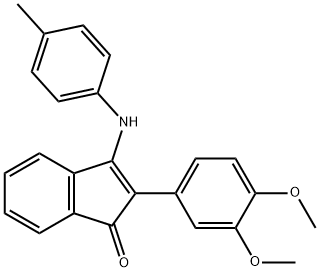 2-(3,4-DIMETHOXYPHENYL)-3-((4-METHYLPHENYL)AMINO)INDEN-1-ONE Struktur