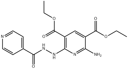 DIETHYL 2-AMINO-6-(2-ISONICOTINOYLHYDRAZINO)-3,5-PYRIDINEDICARBOXYLATE Struktur