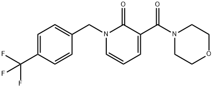 3-(MORPHOLINOCARBONYL)-1-[4-(TRIFLUOROMETHYL)BENZYL]-2(1H)-PYRIDINONE Struktur