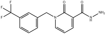 2-OXO-1-[3-(TRIFLUOROMETHYL)BENZYL]-1,2-DIHYDRO-3-PYRIDINECARBOHYDRAZIDE Struktur