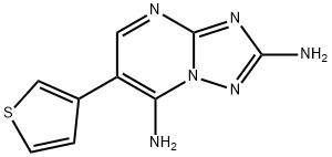 2-AMINO-6-(3-THIENYL)[1,2,4]TRIAZOLO[1,5-A]PYRIMIDIN-7-YLAMINE Struktur