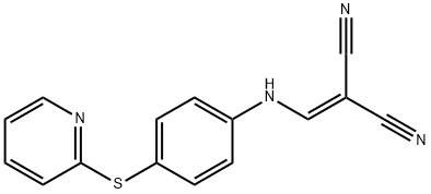 (((4-(2-PYRIDYLTHIO)PHENYL)AMINO)METHYLENE)METHANE-1,1-DICARBONITRILE Struktur