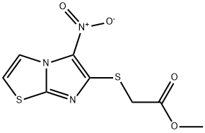 METHYL 2-[(5-NITROIMIDAZO[2,1-B][1,3]THIAZOL-6-YL)SULFANYL]ACETATE Struktur