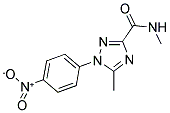 N,5-DIMETHYL-1-(4-NITROPHENYL)-1H-1,2,4-TRIAZOLE-3-CARBOXAMIDE Struktur