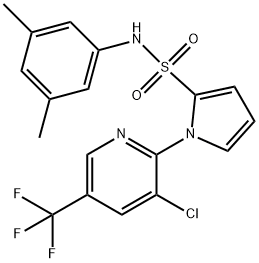 1-[3-CHLORO-5-(TRIFLUOROMETHYL)-2-PYRIDINYL]-N-(3,5-DIMETHYLPHENYL)-1H-PYRROLE-2-SULFONAMIDE Struktur